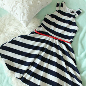 Lilt Girls Navy and White Dress - SIze 16